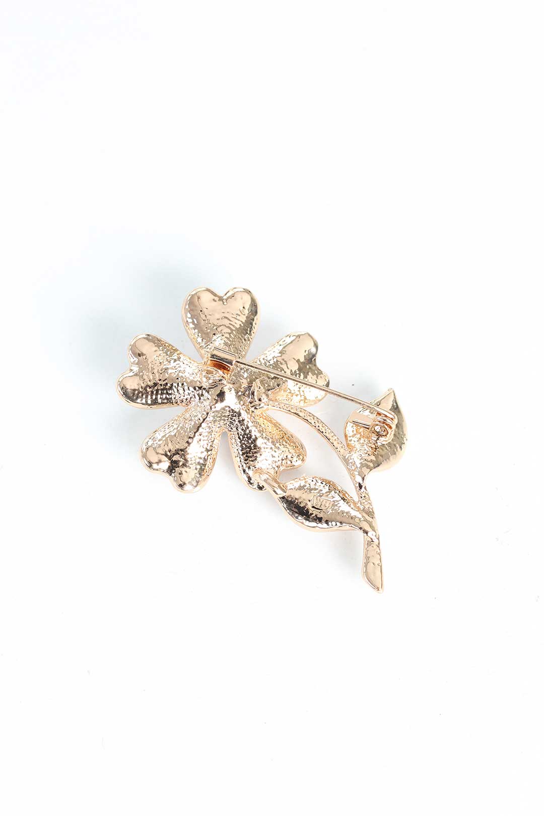 Zirkon Taşlı Metal Broş